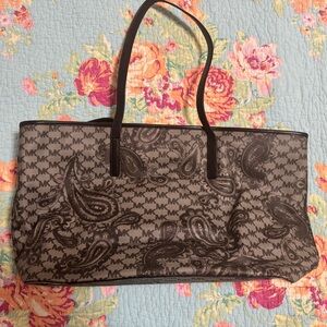 Michael Kors Emry Large Top Zip Tote featuring a heritage paisley print.